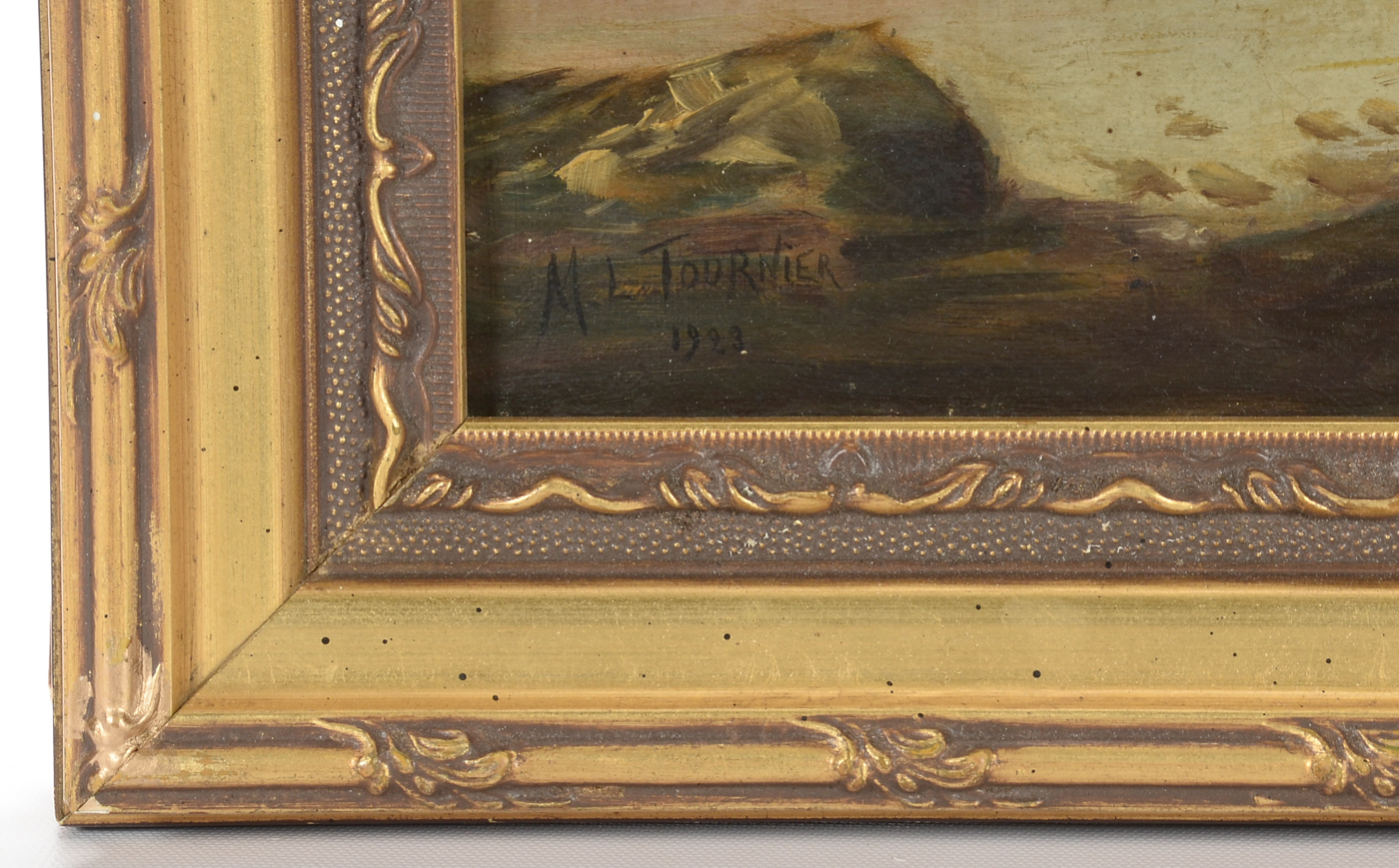 M. L. Tournier Original 1923 Oil Landscape on Canvas