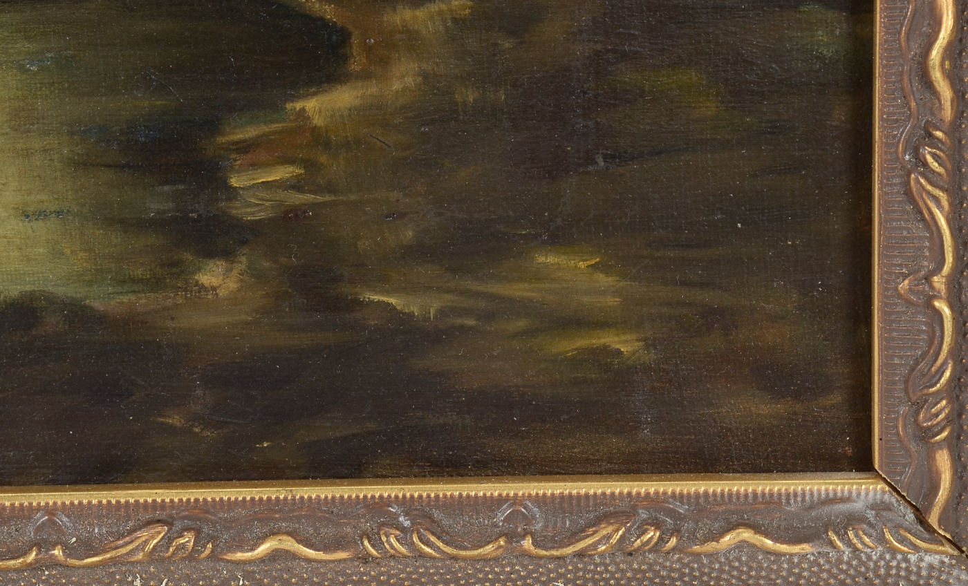 M. L. Tournier Original 1923 Oil Landscape on Canvas