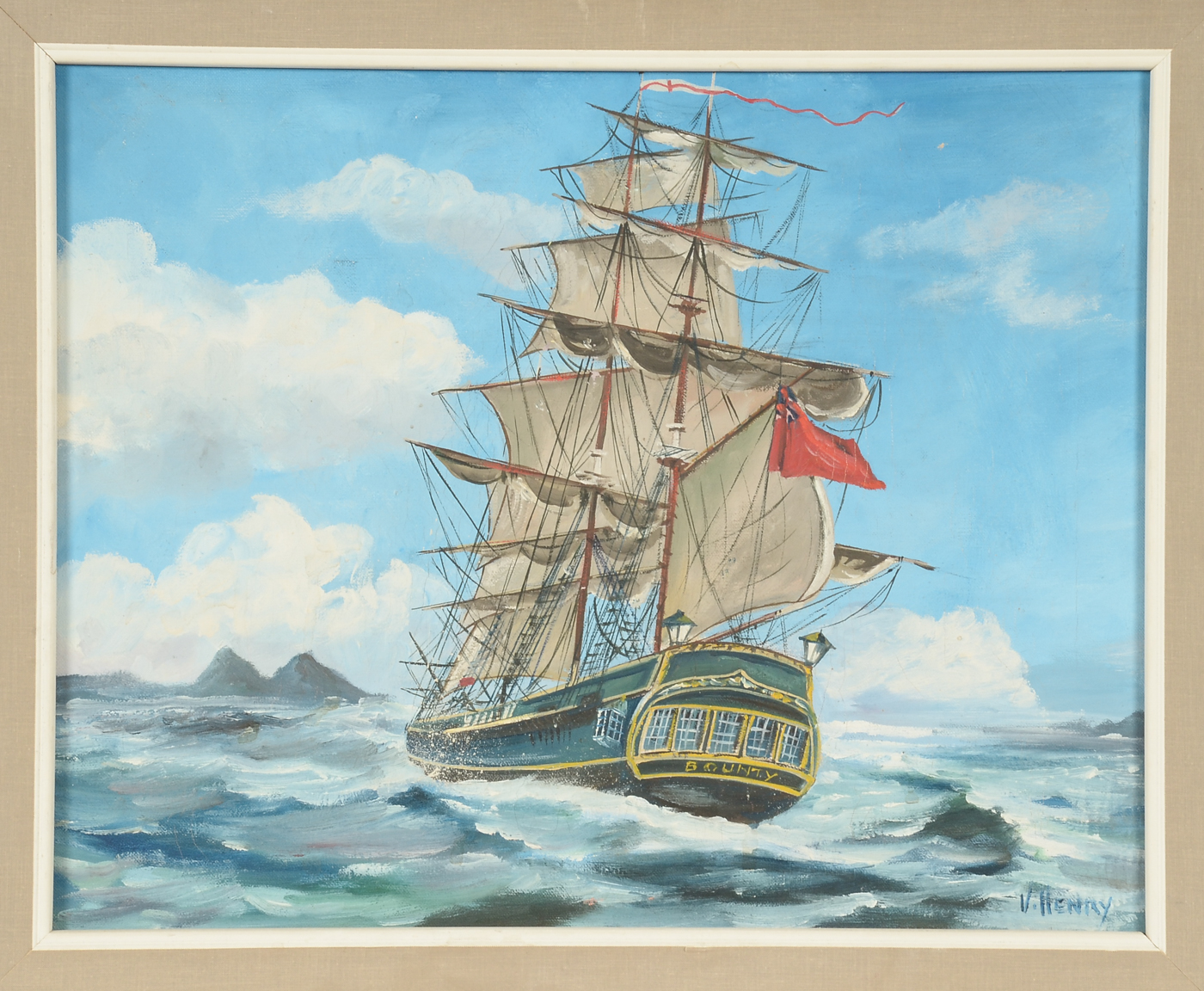 V. Henry Original Nautical Acrylic on Canvas