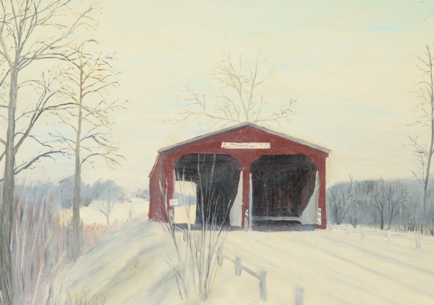 R. P. Huber II Original 1986 Oil on Canvas on Wood