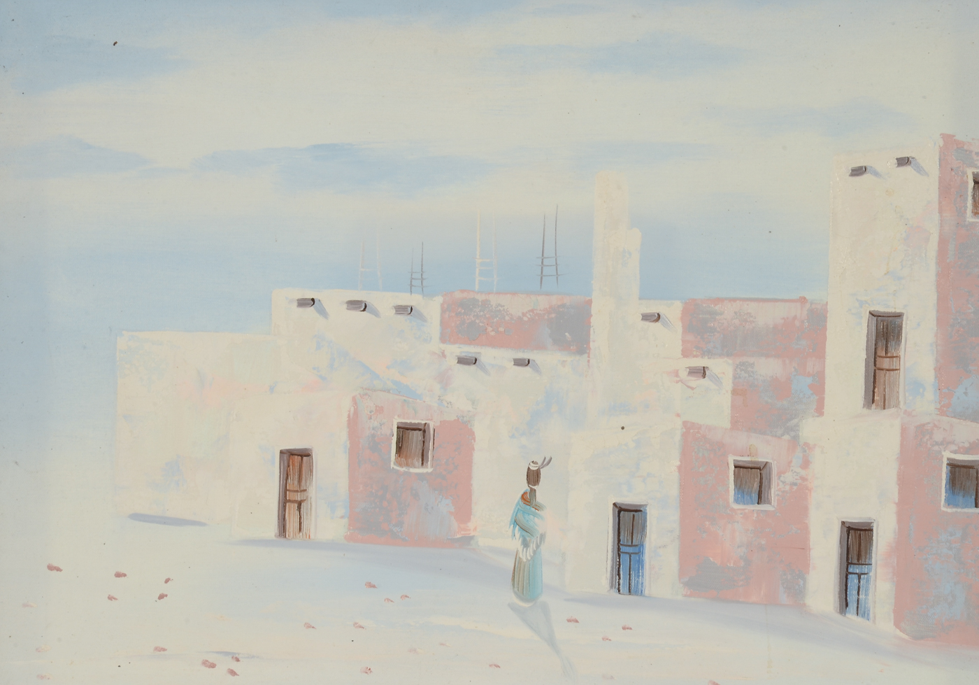 K. Mescal Original Decorative Southwest Oil on Canvas