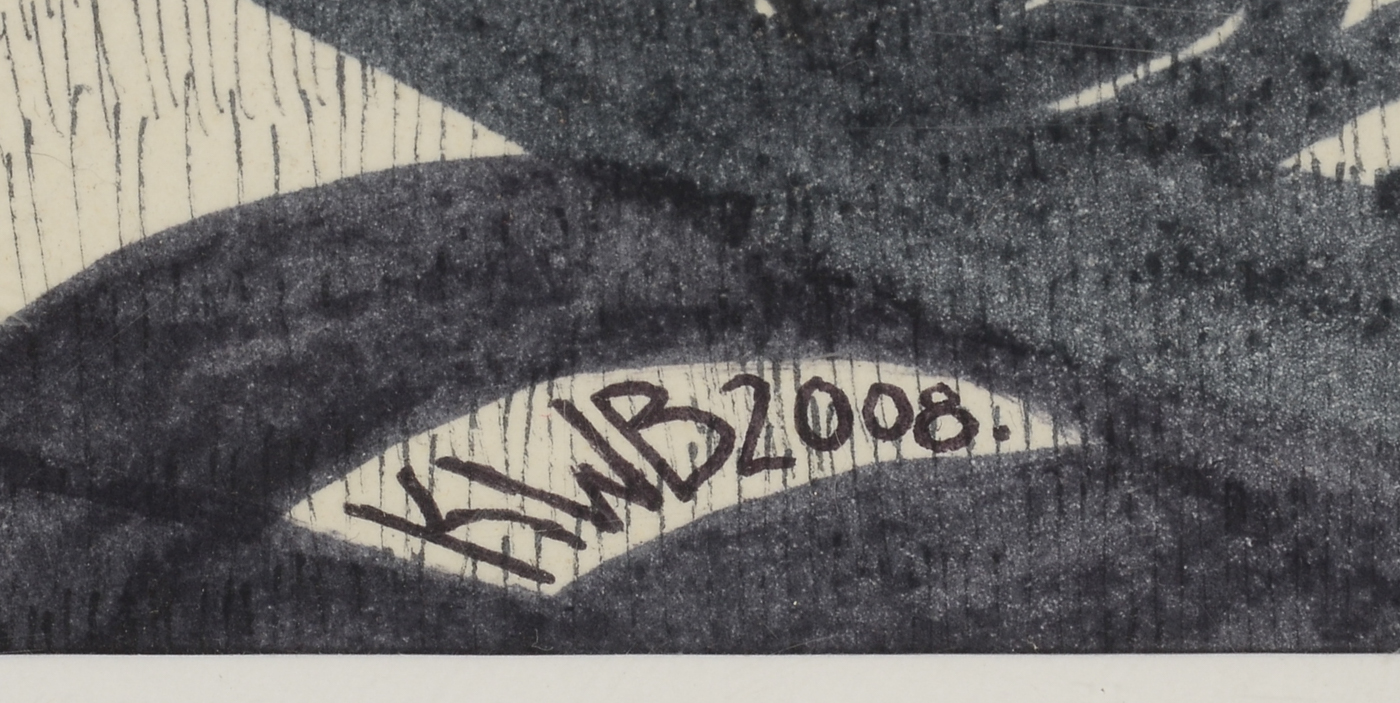 Kenton Brett Original 2008 Pen & Ink Drawing on Paper "Tiny House"