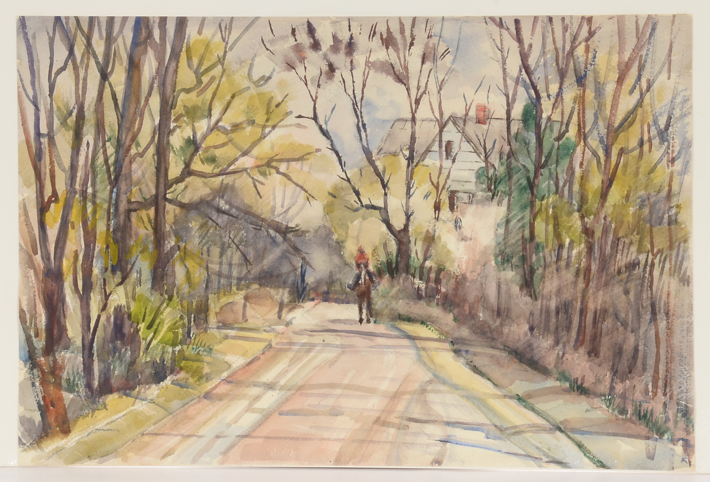 Three Mid-Century Unframed Watercolor Landscapes on Paper