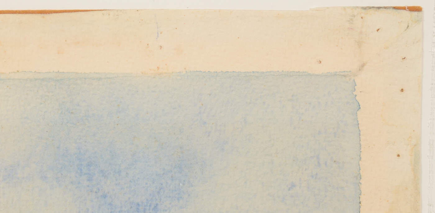 Three Mid-Century Unframed Watercolor Landscapes on Paper