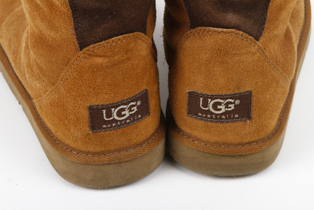 UGG Two-Tone Suede Lace Up Boots