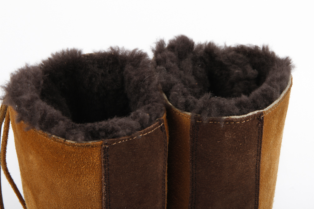 UGG Two-Tone Suede Lace Up Boots