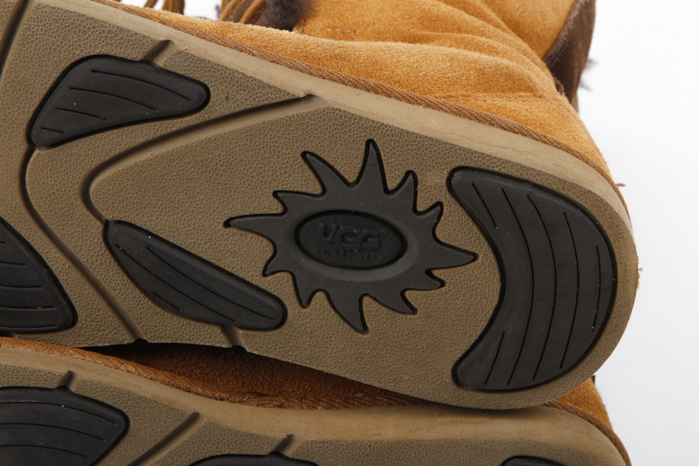 UGG Two-Tone Suede Lace Up Boots