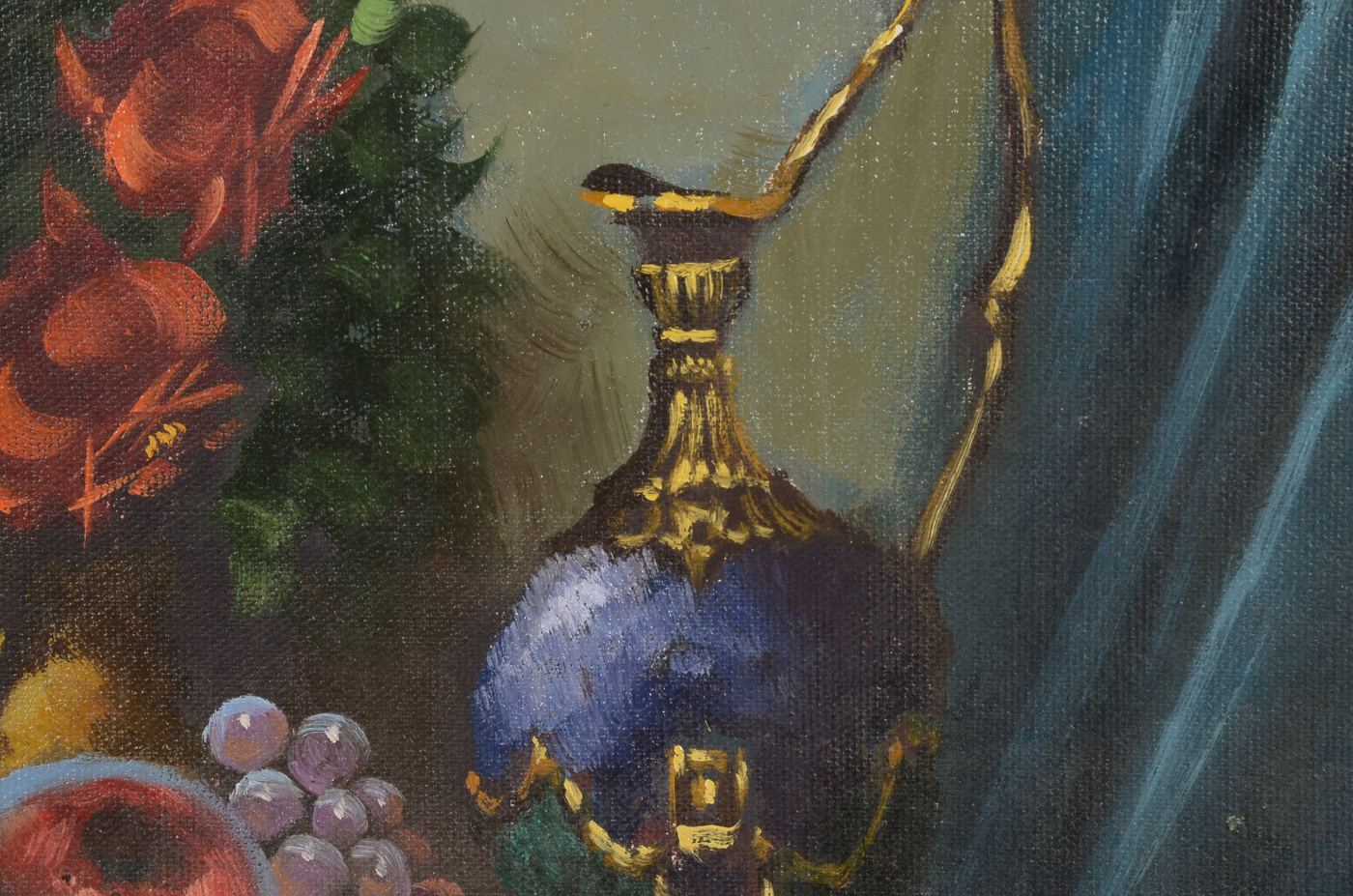 Berman Signed Orignal Oil Still Life on Canvas