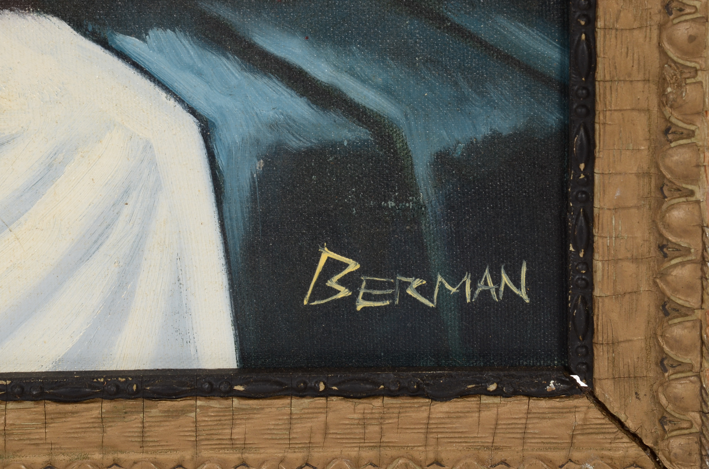 Berman Signed Orignal Oil Still Life on Canvas