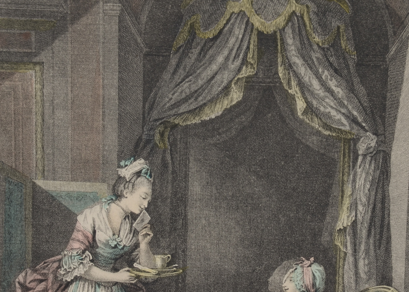 Antoine Louis Romanet 1774 Engraving after Sigmond Freudeberg "Le Bain"