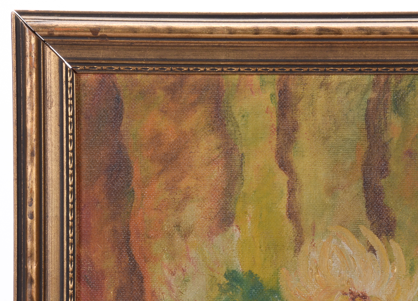 E. H. Conley Vintage Original Oil Floral Still Life on Canvas Boa