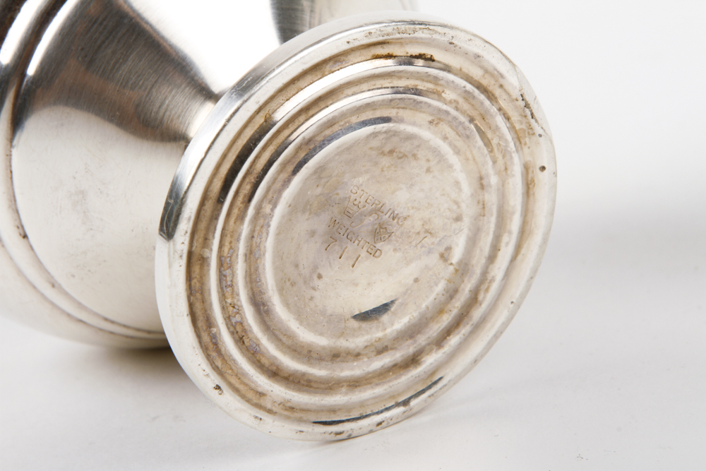 Fisher Silversmiths Weighted Sterling Silver Creamer and Sugar