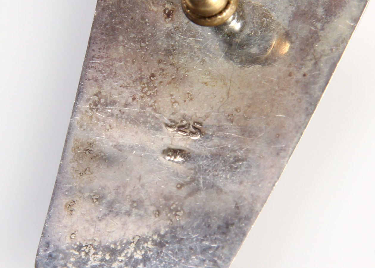 Two Pairs of Sterling Silver and Onyx Statement Earrings