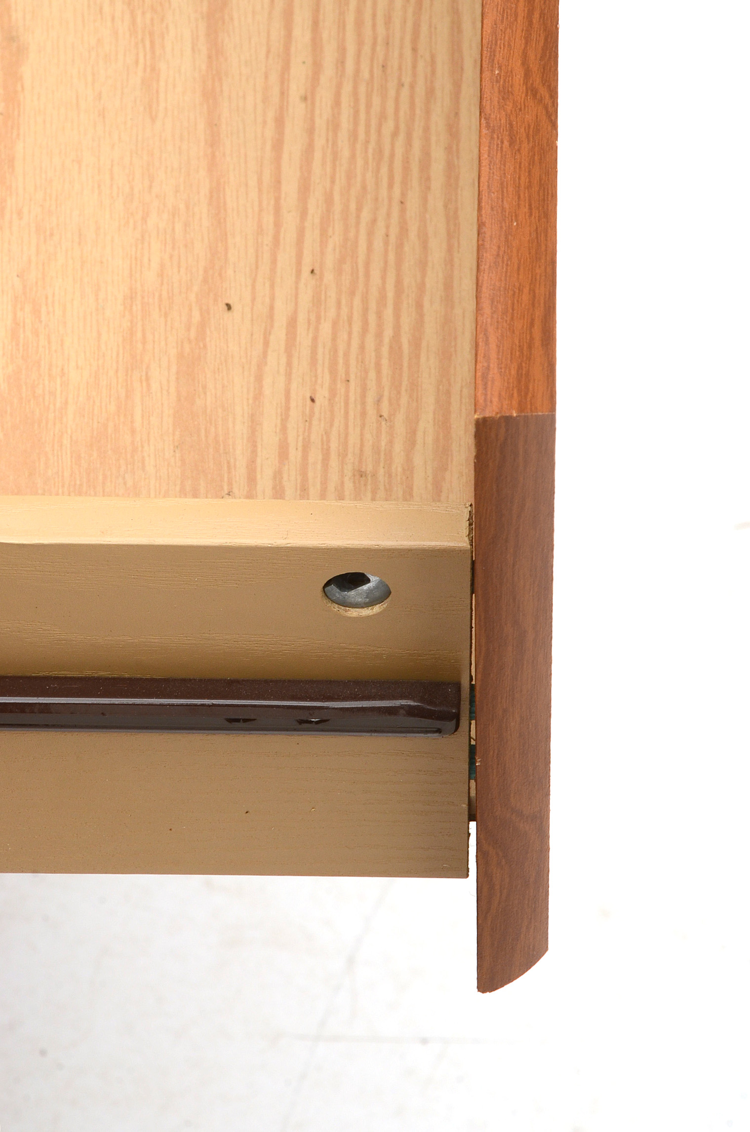 Cherry Grained Melamine Six Drawer Chest