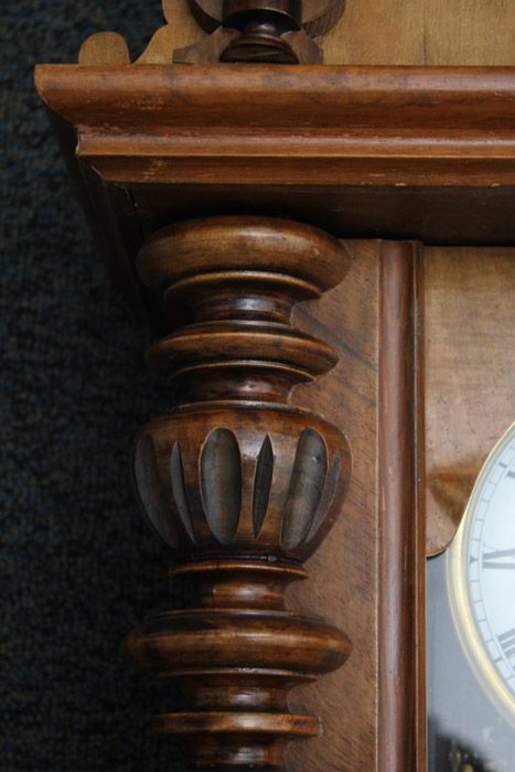 Antique Pendulum Wall Clock in Walnut Case