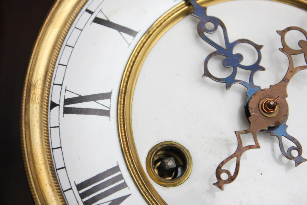 Antique Pendulum Wall Clock in Walnut Case