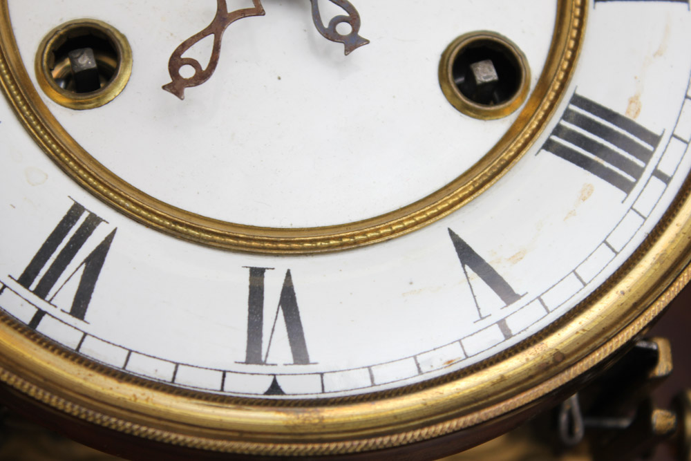 Antique Pendulum Wall Clock in Walnut Case