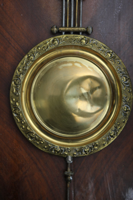 Antique Pendulum Wall Clock in Walnut Case