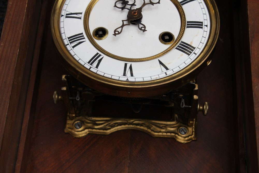 Antique Pendulum Wall Clock in Walnut Case
