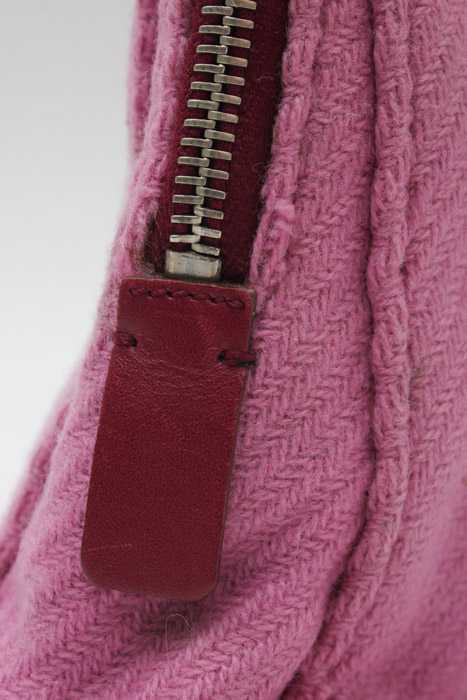Prada Pink Wool and Leather Handbag