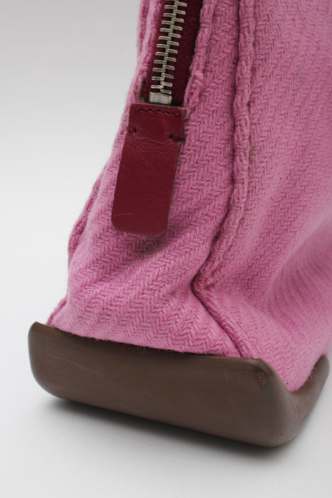 Prada Pink Wool and Leather Handbag