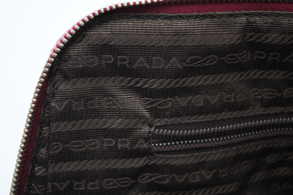Prada Pink Wool and Leather Handbag