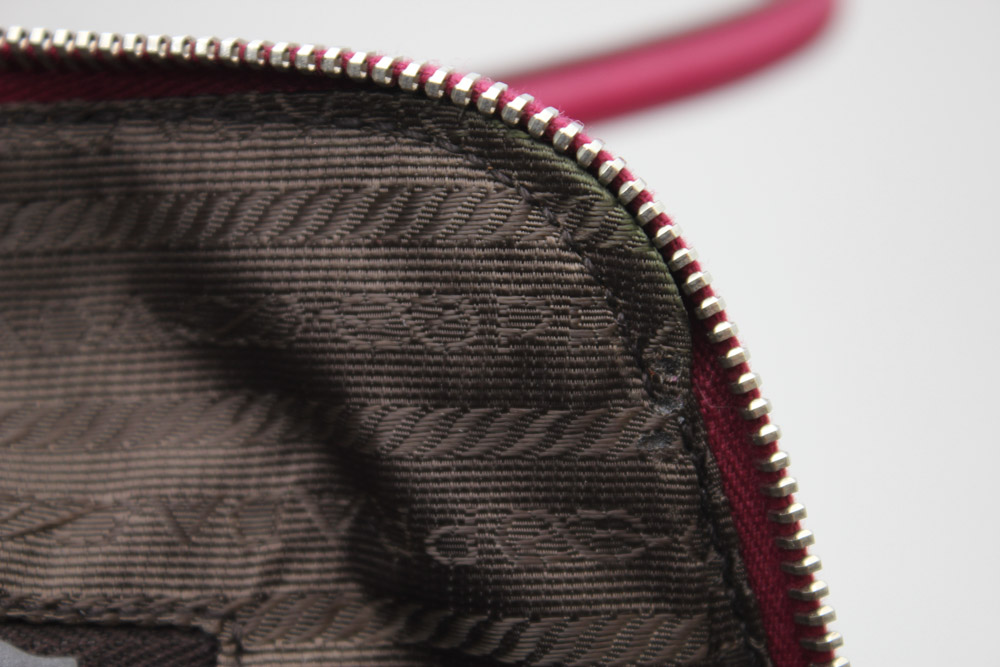 Prada Pink Wool and Leather Handbag