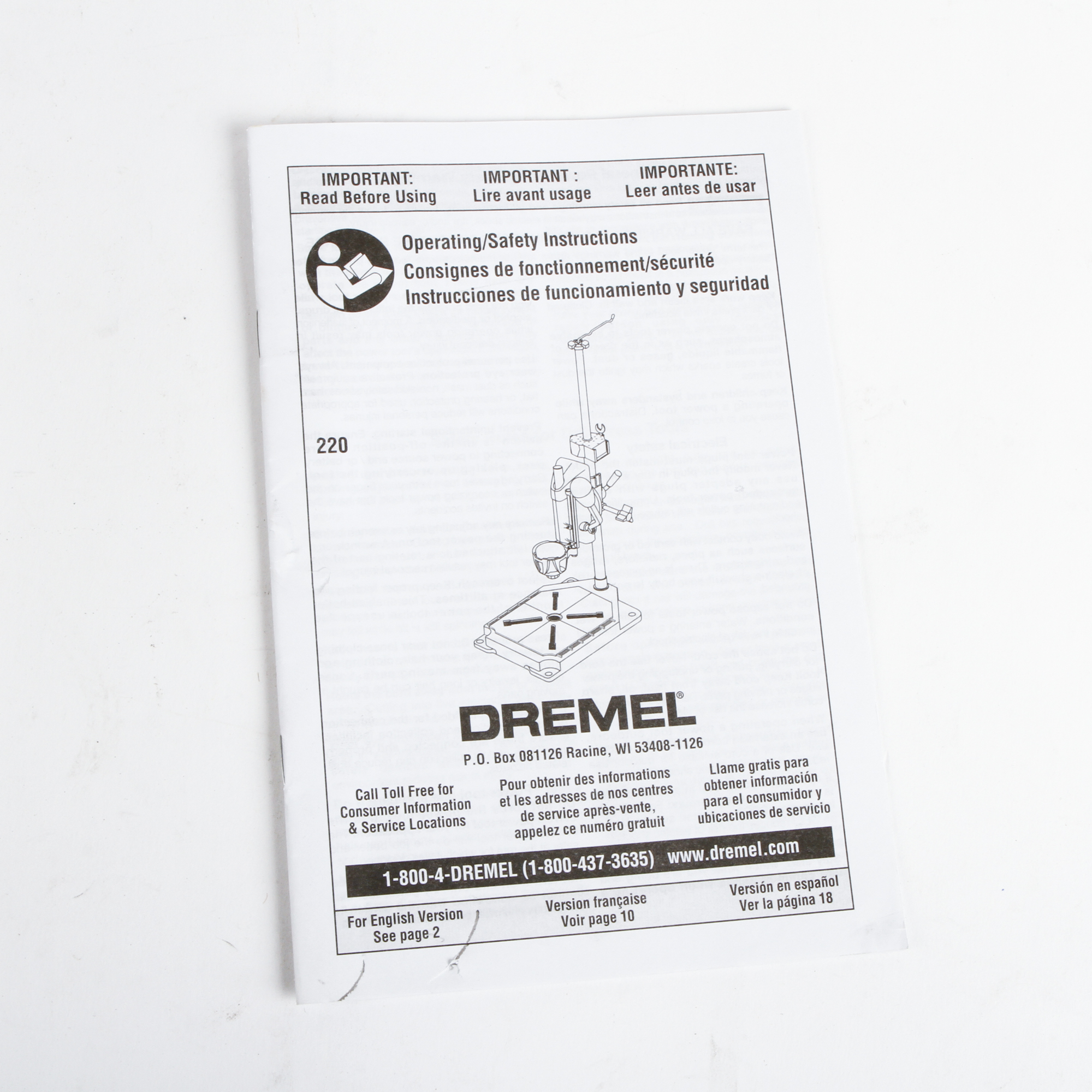 Dremel Rotary Drill Press Work Station with Wrench
