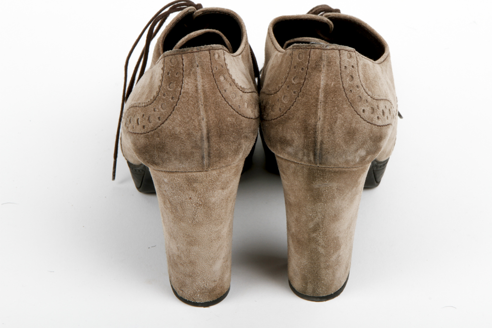 Prada Suede Wingtip Booties