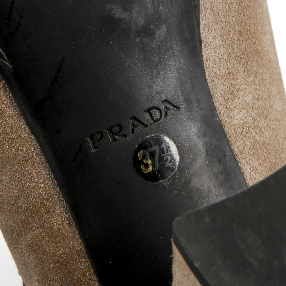 Prada Suede Wingtip Booties