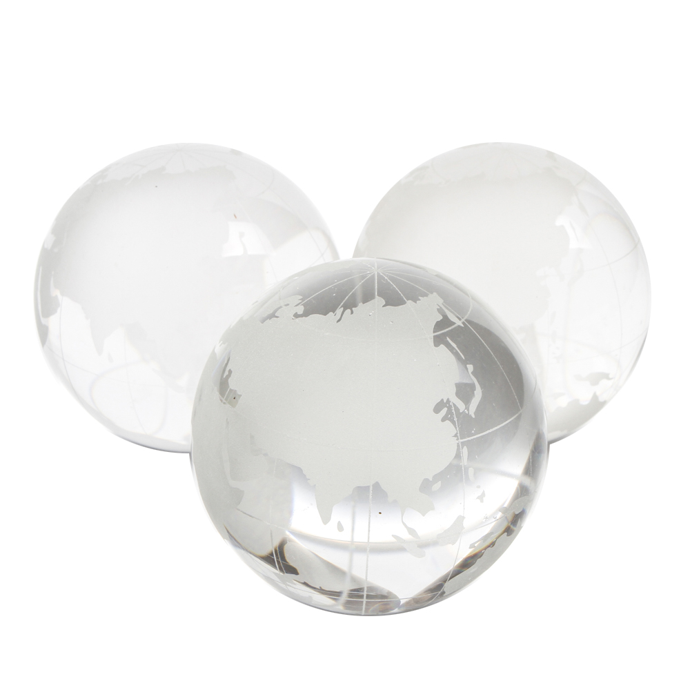 Globe Etched Glass Orbs