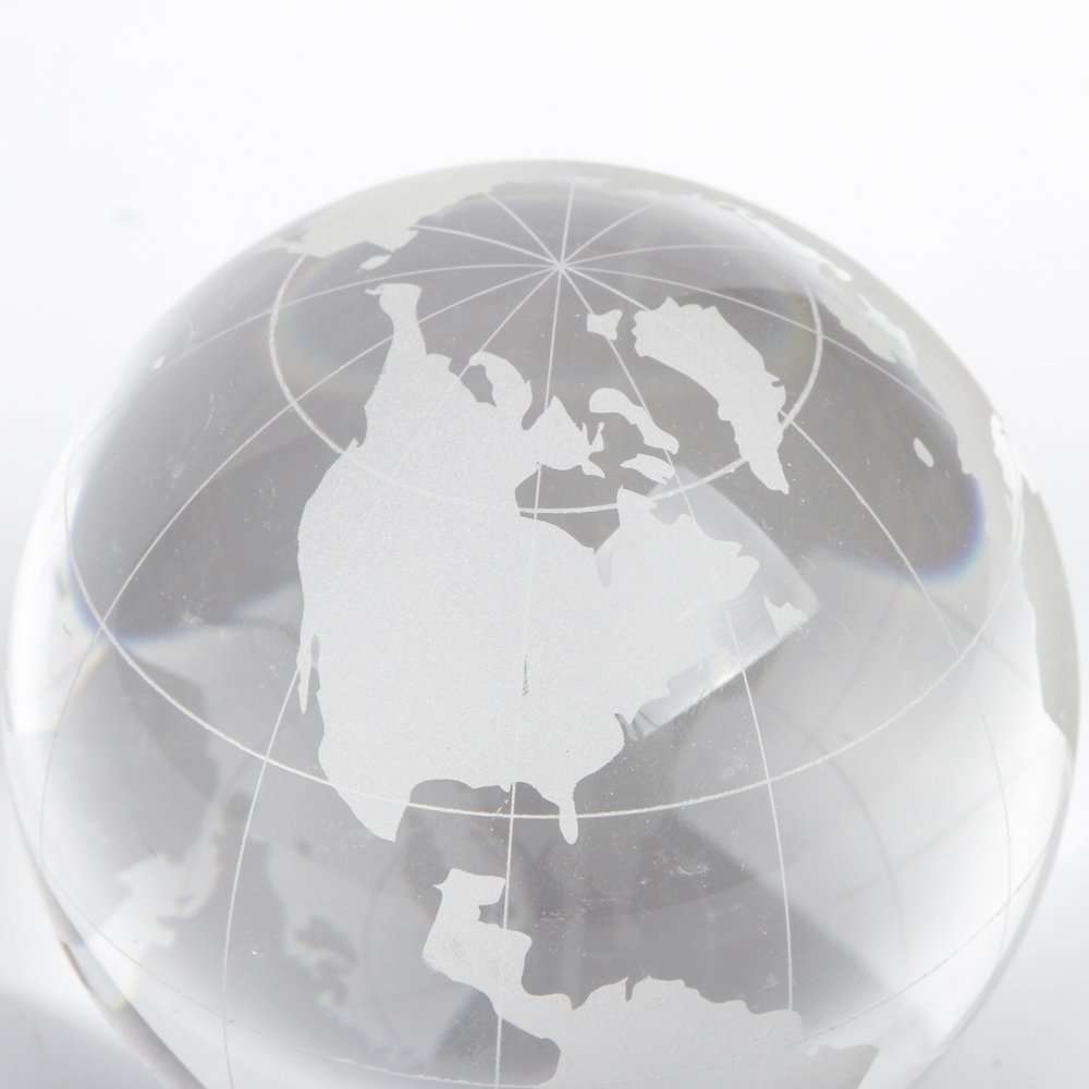 Globe Etched Glass Orbs