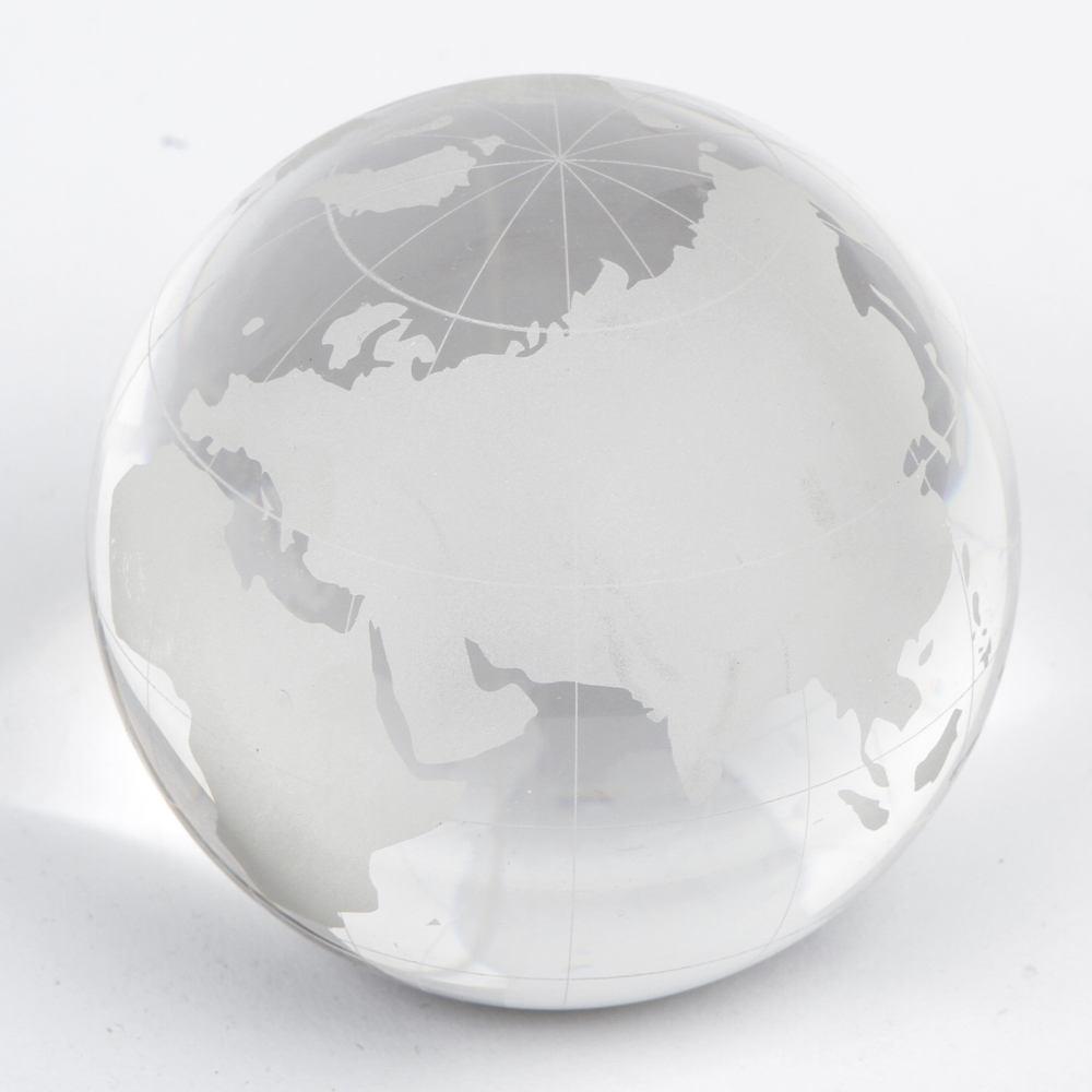 Globe Etched Glass Orbs