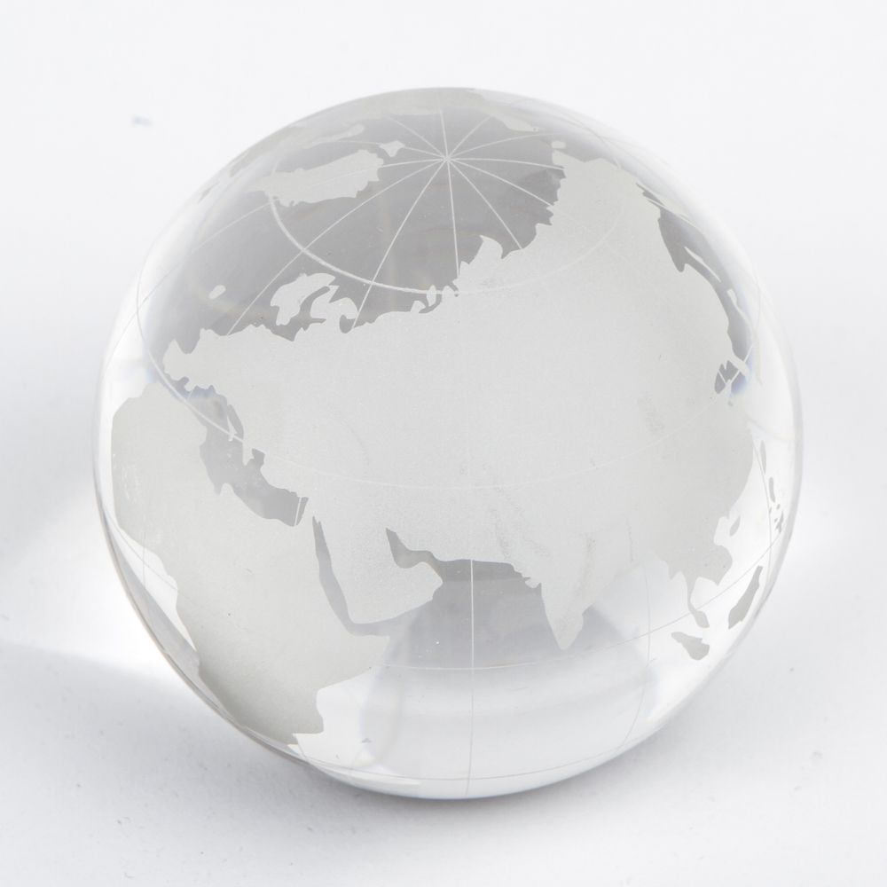 Globe Etched Glass Orbs