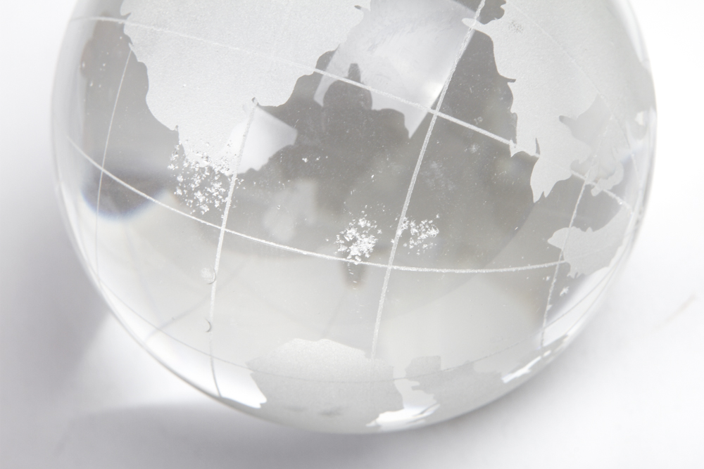 Globe Etched Glass Orbs
