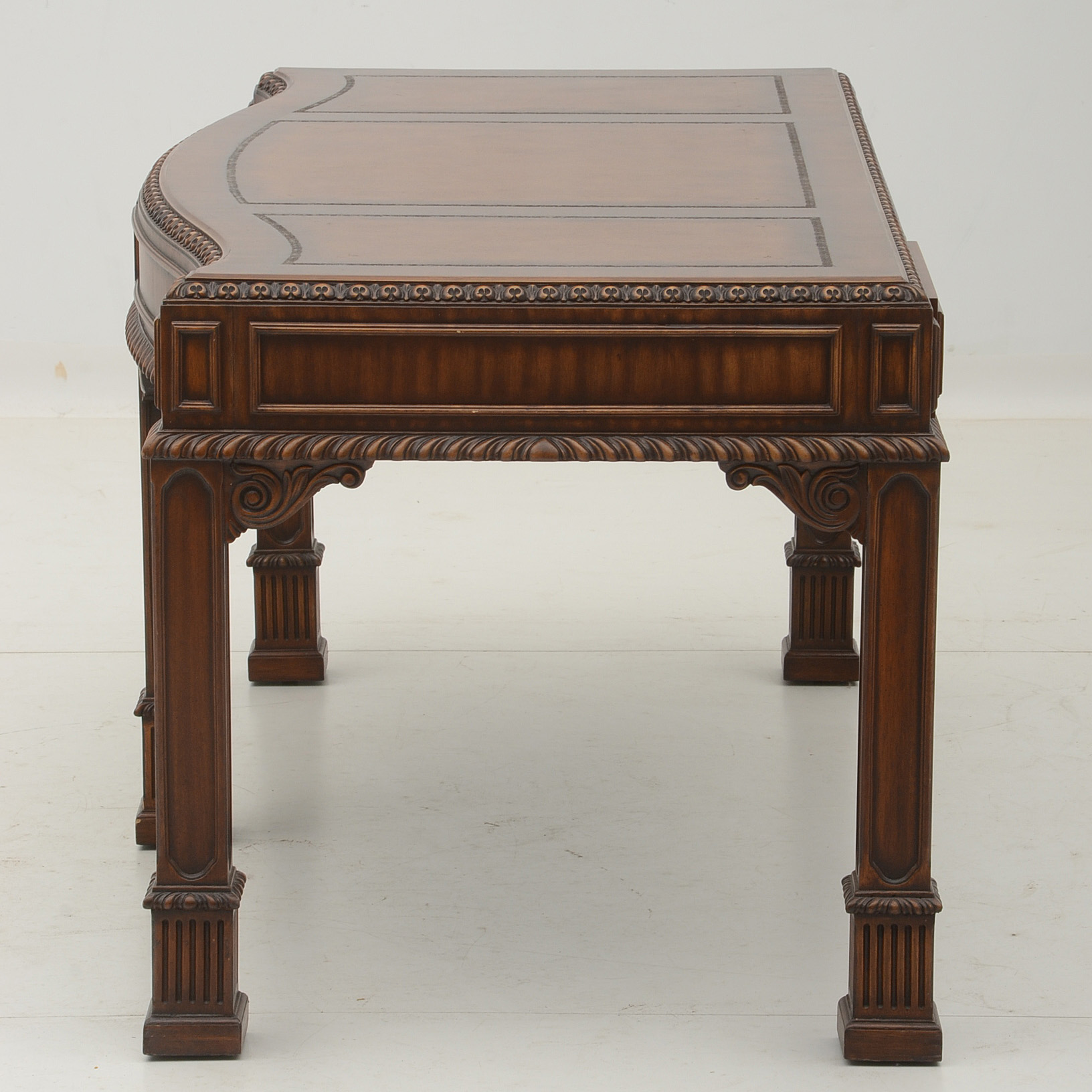 Sligh Carved Mahogany Georgian Style Desk