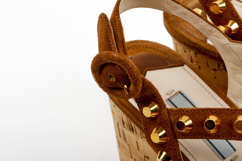 Prada Platform Wedge Sandals