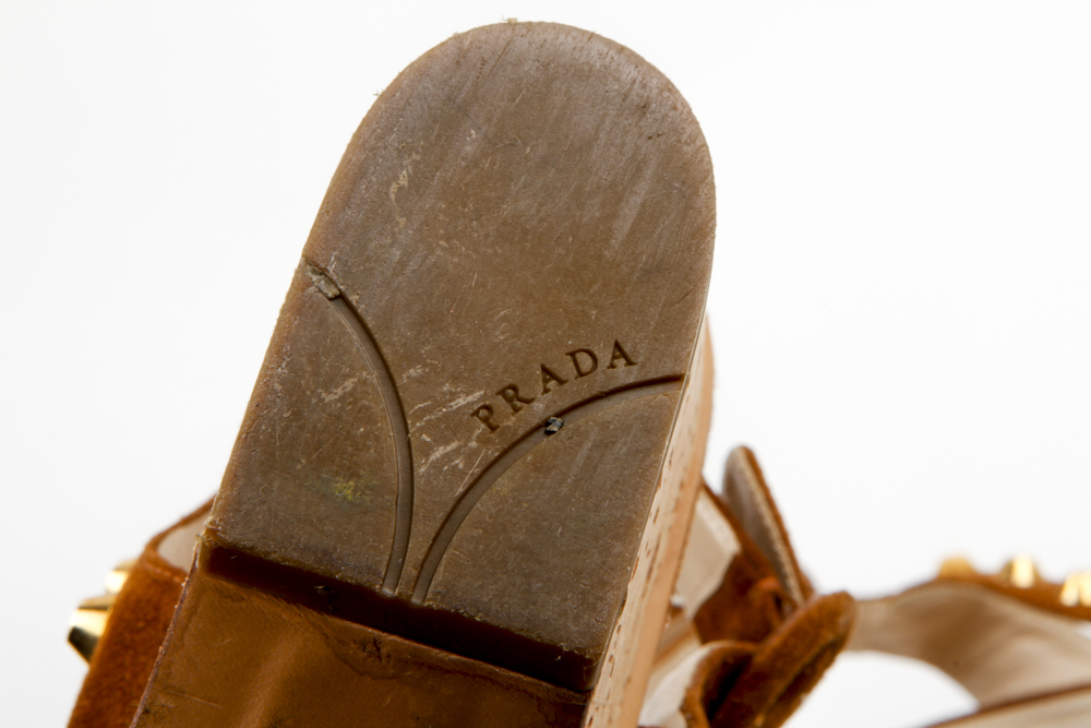 Prada Platform Wedge Sandals