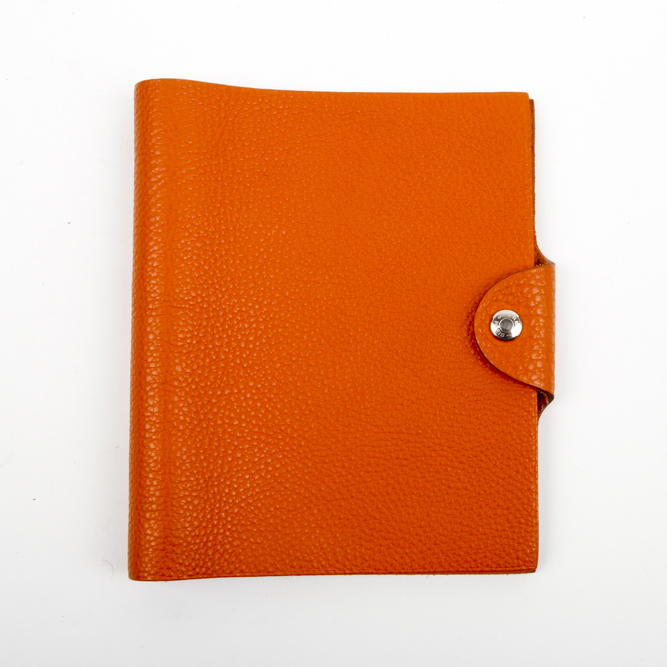 Hermès Orange Togo Leather Notebook
