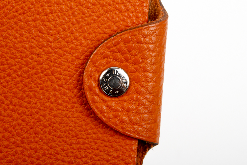 Hermès Orange Togo Leather Notebook