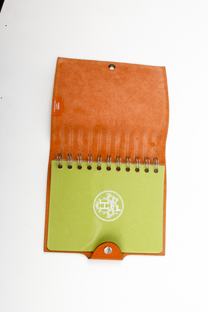 Hermès Orange Togo Leather Notebook