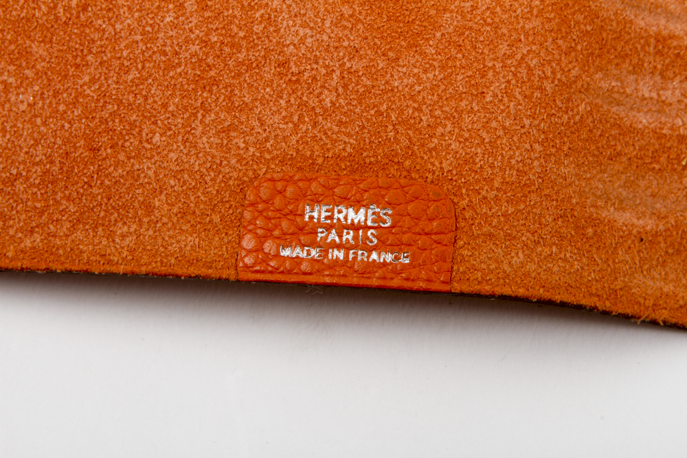 Hermès Orange Togo Leather Notebook