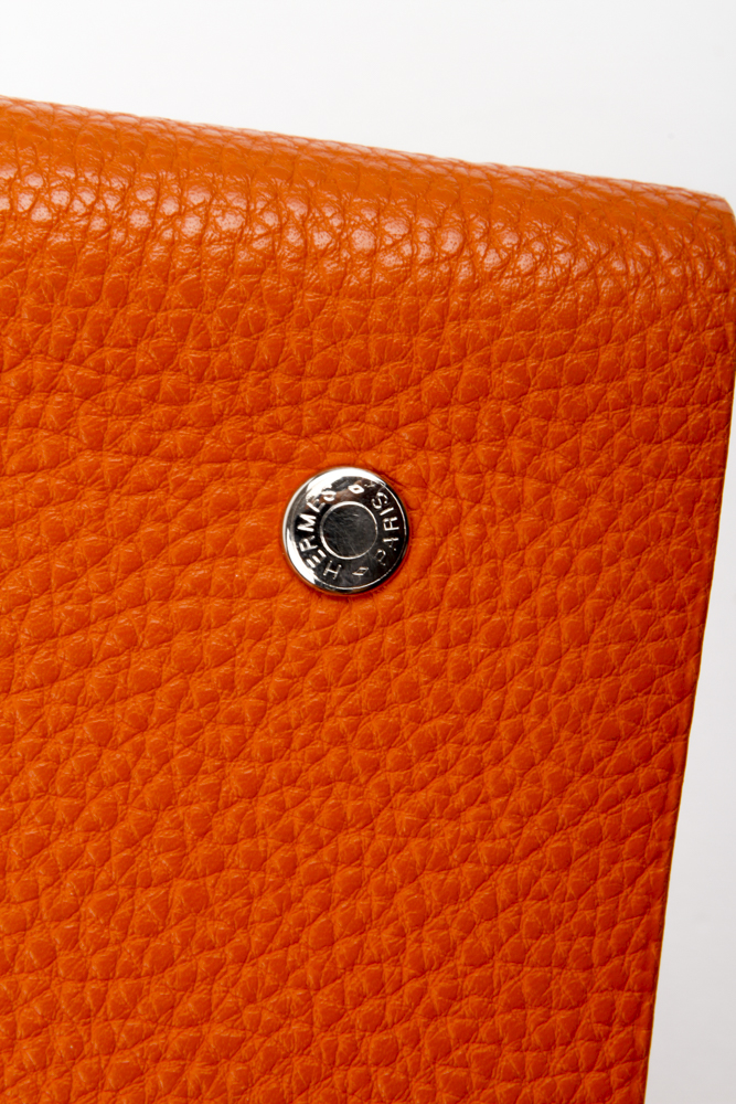 Hermès Orange Togo Leather Notebook