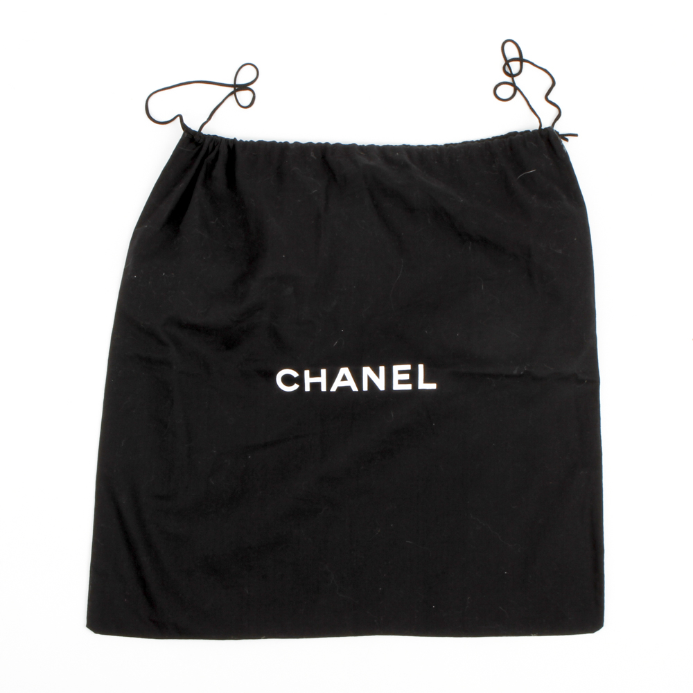 Chanel Rabbit Fur and Pleated Leather CC Logo Shoulder Bag