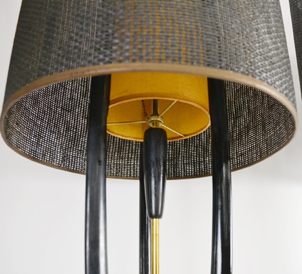 Pair of Modeline Teak Lamps