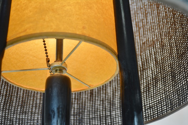 Pair of Modeline Teak Lamps