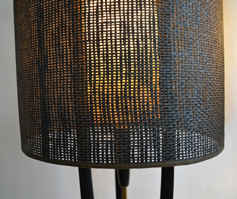 Pair of Modeline Teak Lamps