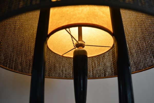 Pair of Modeline Teak Lamps