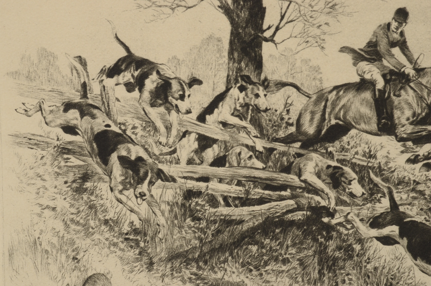 Vintage Rotogravure Reproduction after Reinhold Palenske Drypoint Etching "Temptation"