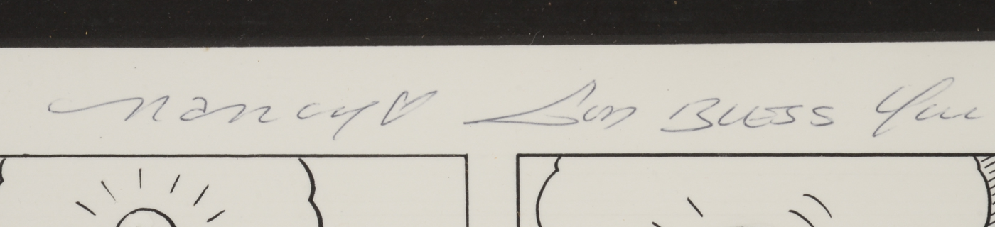 Guy & Brad Gilchrist Original 2000 Signed Ink Drawing for"Nancy" Comic Strip